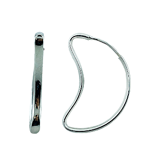 Argola em Prata 925 Lua