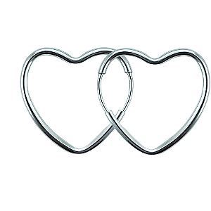 Argola em Prata 925 Coração