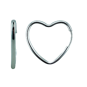 Argola em Prata 925 Coração