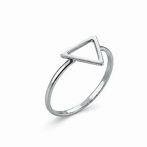Anel em Ouro Branco 18k Triangulo