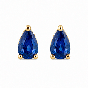 Brinco em Ouro 18K Com Safira Gota
