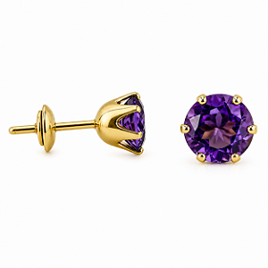 Brinco em Ouro 18K com Ametista