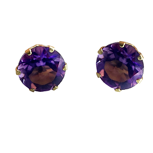 Brinco em Ouro 18K com Ametista