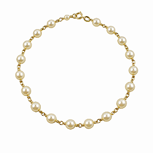 Pulseira em Ouro 18K com Perolas