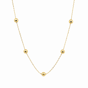 Gargantilha em Ouro 18K Bola 60 cm