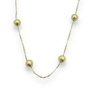 Gargantilha em Ouro 18K Bola 60 cm