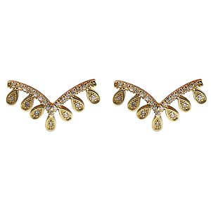Brinco em Ouro 18K com Zirconia