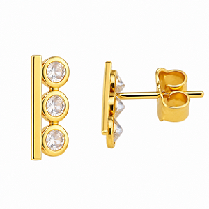Brinco em Ouro 18k com Zirconias