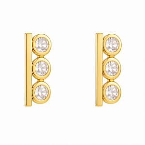 Brinco em Ouro 18k com Zirconias