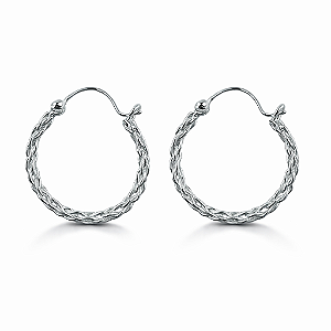 Argola em Prata 925 Fio Trançado