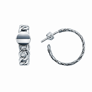 Brinco em Prata 925 Grume com Chapa oval