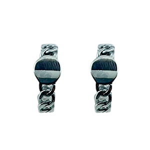 Brinco em Prata Grume com Chapa oval