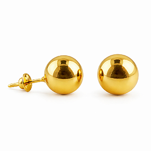 Brinco em Ouro 18K Bola 10,00 mm