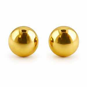 Brinco em Ouro 18k Bola 10 mm