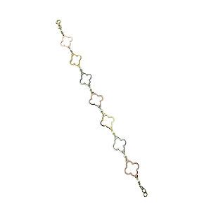 Pulseira em Ouro 18K Tricolor com Perolas