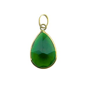 Pingente em Ouro 18k Gota Verde