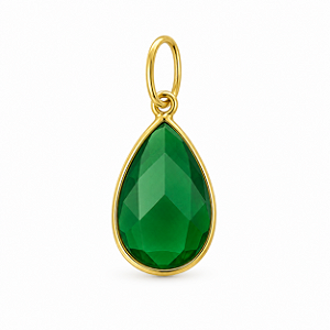 Pingente em Ouro 18k Gota Verde