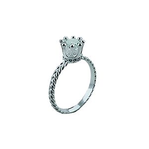 Anel em Prata 925 Solitário com Zircônia 8 Garras