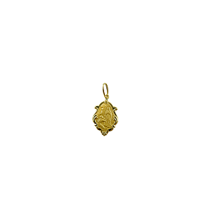 Pingente em Ouro 18k Nossa Senhora de Lourdes 12 mm