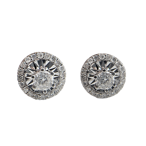 Brinco em Ouro Branco  18K Pizza