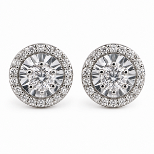 Brinco em Ouro Branco 18K Pizza