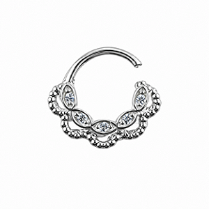 Piercing em Prata 925 Argola Flor