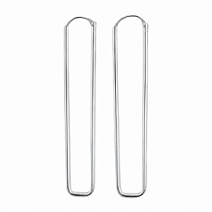 Argola em Prata 925 Retangular