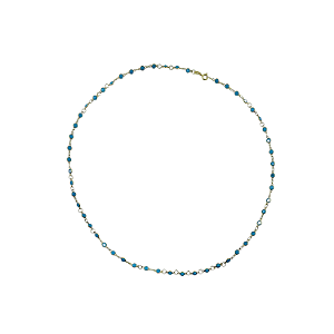 Gargantilha em Ouro 18K Bolinha 45 cm Turqueza