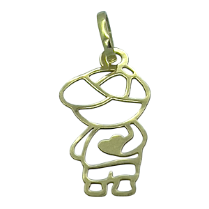 Pingente em Ouro 18k Menino com Coração