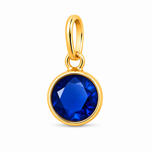 Pingente em Ouro 18K Ponto de Luz Azul 5mm