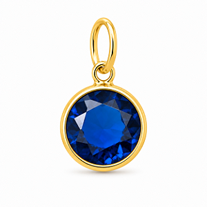 Pingente em Ouro 18K Ponto de Luz Azul 6mm