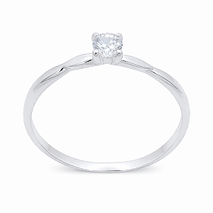 Anel em Prata 925 Solitario 4,50mm
