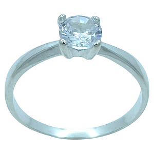 Anel em Prata 925 Solitario 6,00mm