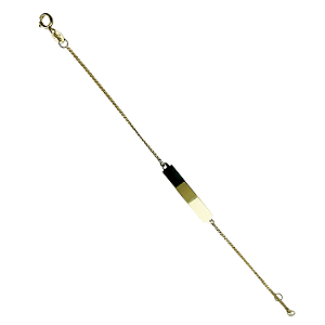 Pulseira em Ouro 18K de Chapinha Grumet Infantil