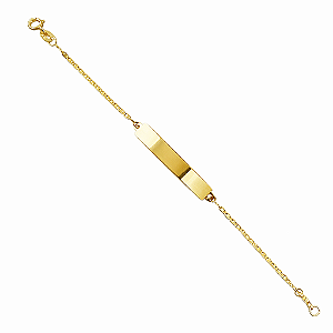 Pulseira em Ouro 18K de Chapinha Piastrini Infantil