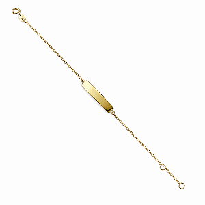 Pulseira em Ouro 18K de Chapinha Infantil