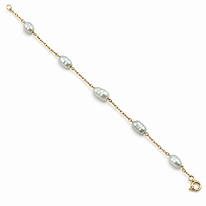 Pulseira em Ouro 18K Perola Barroca Natural