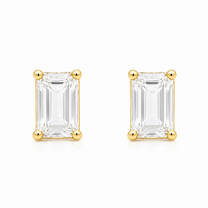 Brinco em Ouro 18K com Topazio 6,00 x 4,00 mm