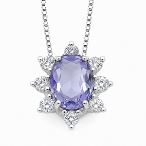 Gargantilha em Prata 925 Oval Lilas