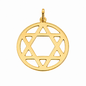 Pingente Estrela de Davi Ouro 18k 20mm