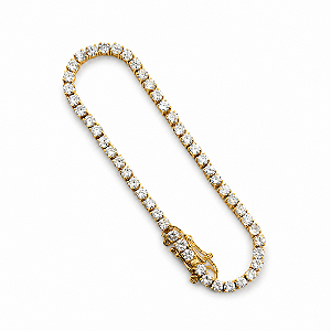Pulseira em Ouro 18K Riviera com Diamantes