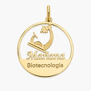 Pingente em Ouro 18K Biotecnologia