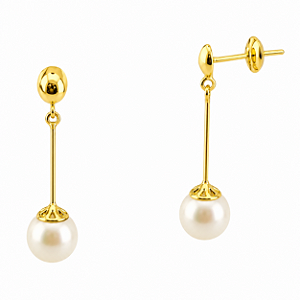 Brinco em Ouro 18K com Pérola 6,00 x 6,50 mm