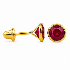 Brinco em Ouro 18K com Zircônia 4,00 mm - Modelo 0156028