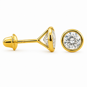 Brinco em Ouro 18K com Zircônia 4,00 mm - Modelo 0156030