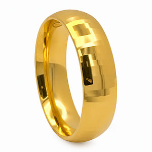Aliança em Ouro 18K 5,50 mm com Detalhes Geométricos