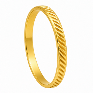 Aliança em Ouro 18K 2,30 mm com Riscos Diagonais