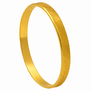 Aliança em Ouro 18K 2,30 mm Fina com Textura Diagonal