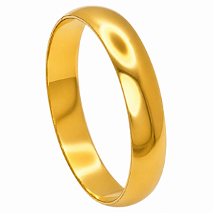 Aliança em Ouro 18K 4,00 mm Anatômica Polida