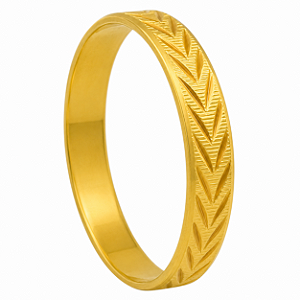 Aliança em Ouro 18K 3,50 mm com Desenho Chevron